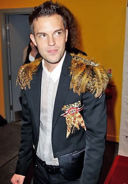 brandon flowers dior feather jacket|brandon flowers boots.